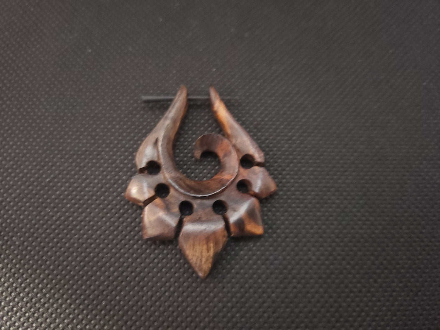 Tribal Wood Carved Earings