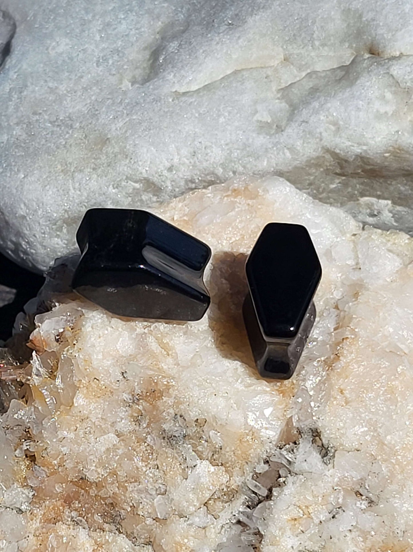 Black Coffin Double Flare Plugs