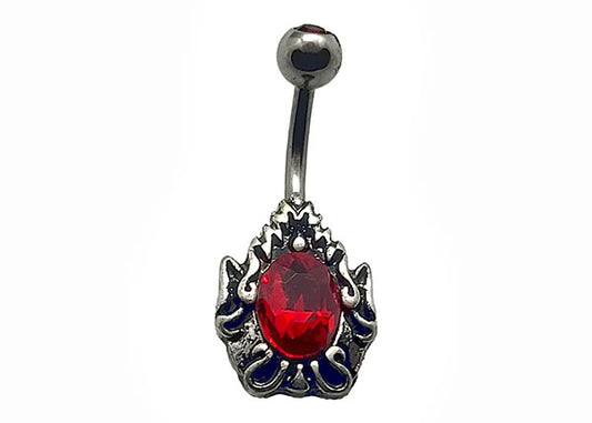 Flaming Devil Belly Button Ring