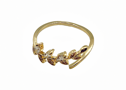 ADJ Gold Plated Cubic Zirconia Toe Ring